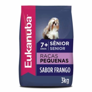 Ração eukanuba senior para raças pequenas
