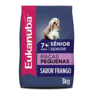 Ração eukanuba senior para raças pequenas