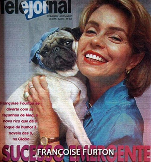 Pug Inês com Françoise Forton